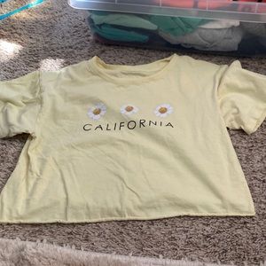 yellow crop top